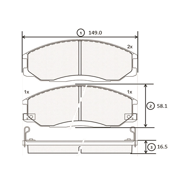 Brake Pad Set, disc brake (GK0478)