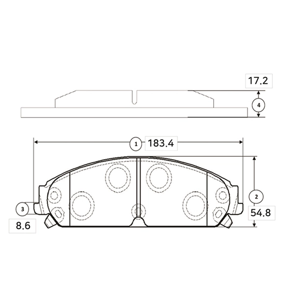 Brake Pad Set, disc brake (GK0096)