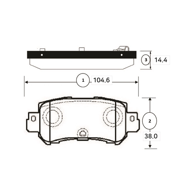 Brake Pad Set, disc brake (GK1355)