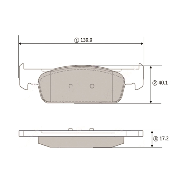 Brake Pad Set, disc brake (GK1440)