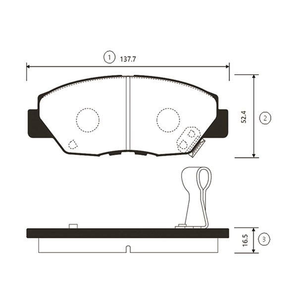 Brake Pad Set, disc brake (GK0351)