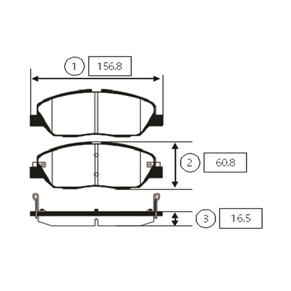 Brake Pad Set, disc brake (GK0487)