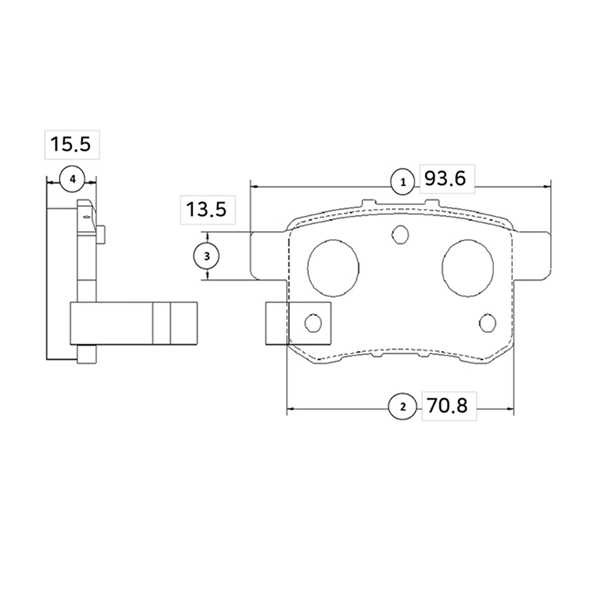 Brake Pad Set, disc brake (GK0344)