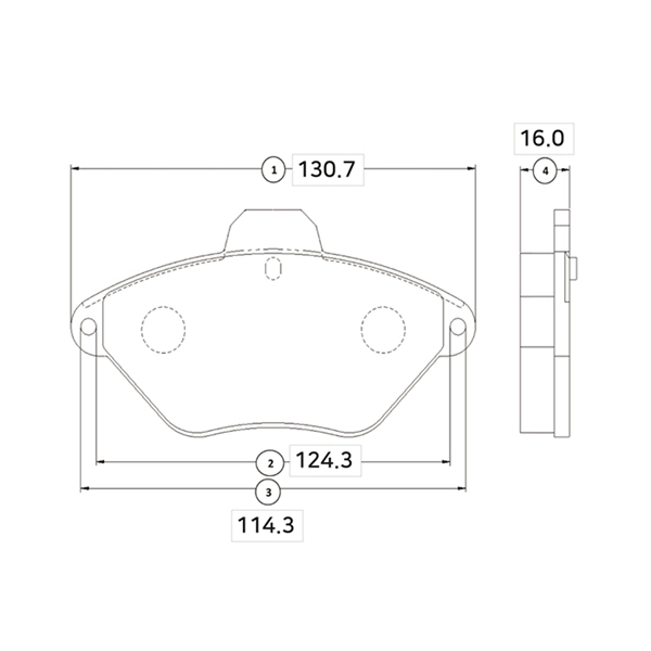 Brake Pad Set, disc brake (GK0860)