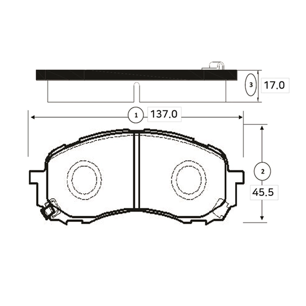 Brake Pad Set, disc brake (GK1011)