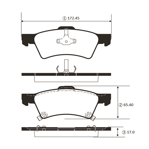 Brake Pad Set, disc brake (GK0091)