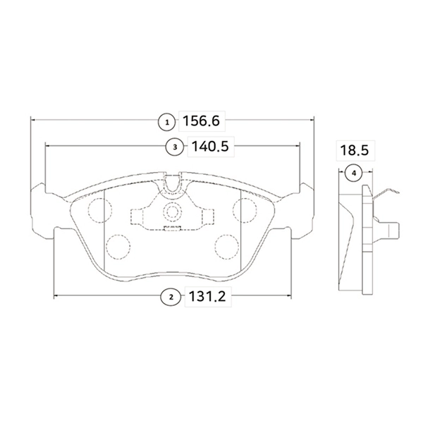 Brake Pad Set, disc brake (GK1213)