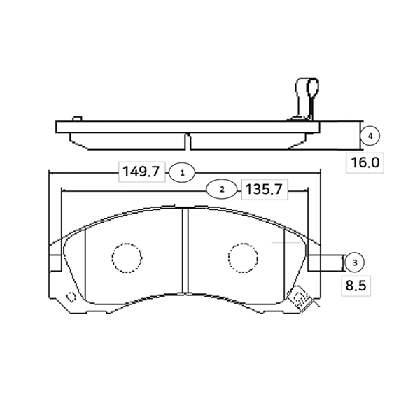 Brake Pad Set, disc brake (GK0582)