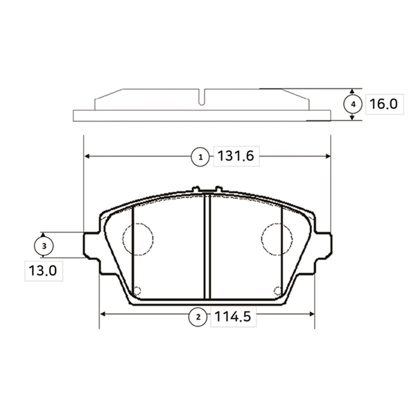 Brake Pad Set, disc brake (GK0835)