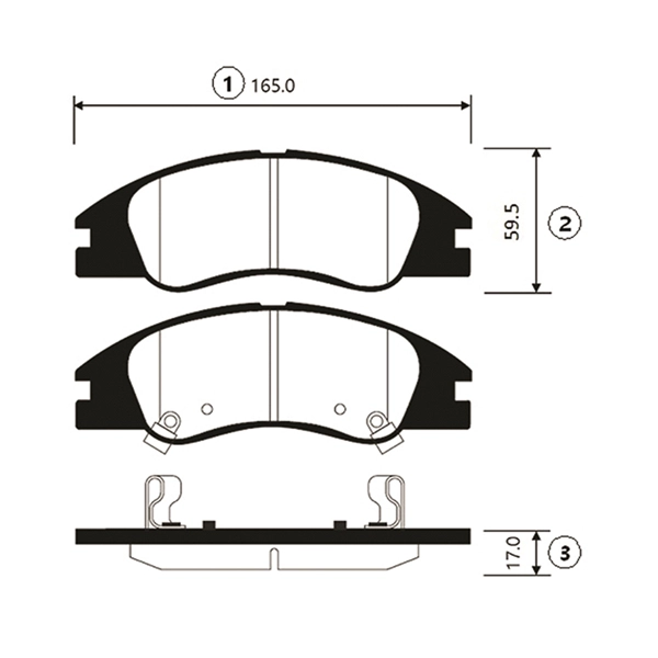 Brake Pad Set, disc brake (GK0538)