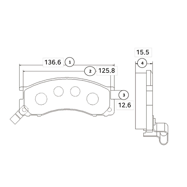 Brake Pad Set, disc brake (GK1036)