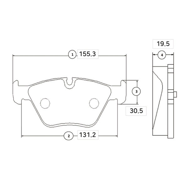 Brake Pad Set, disc brake (GK0004)