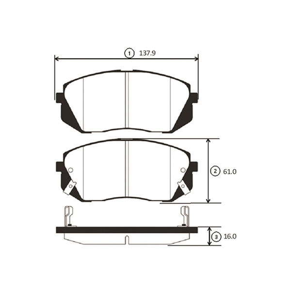 Brake Pad Set, disc brake (GK0547)