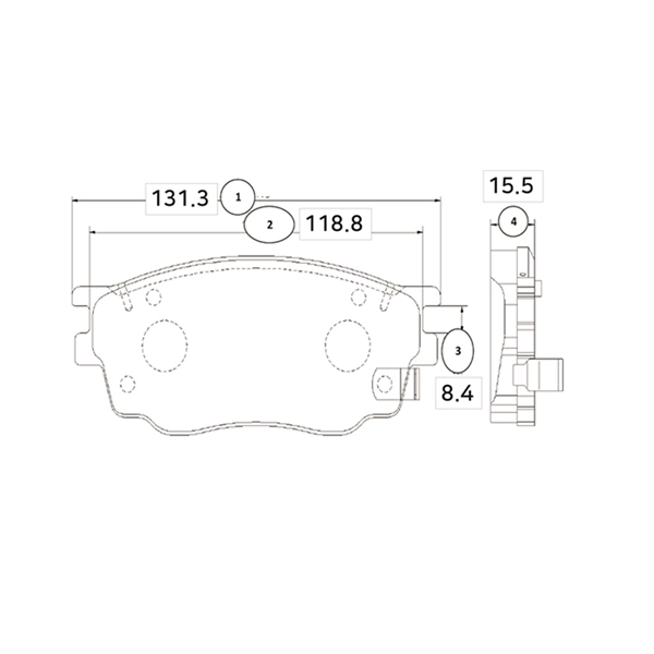Brake Pad Set, disc brake (GK0655)