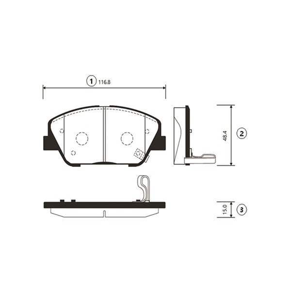 Brake Pad Set, disc brake (GK0550)