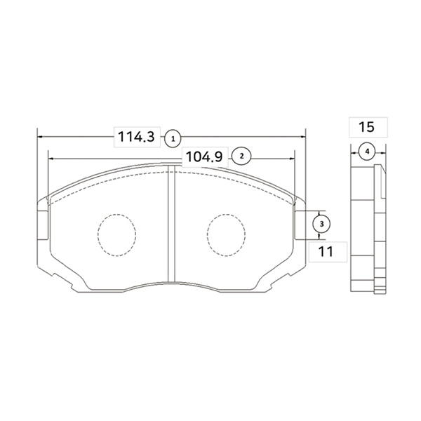 Brake Pad Set, disc brake (GK0571)