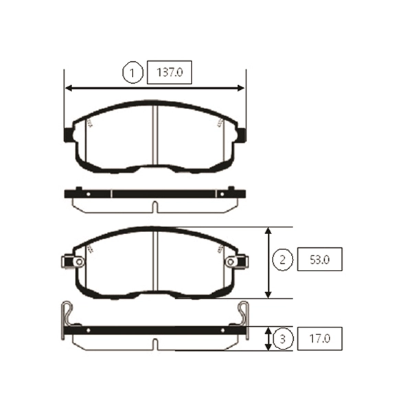 Brake Pad Set, disc brake (GK0834)