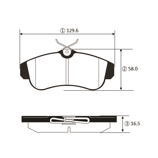 Brake Pad Set, disc brake (GK1450)