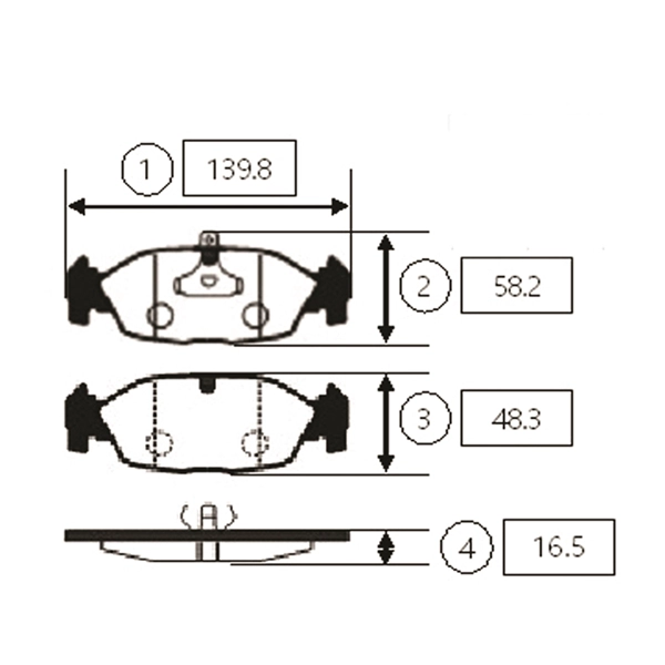 Brake Pad Set, disc brake (GK0272)