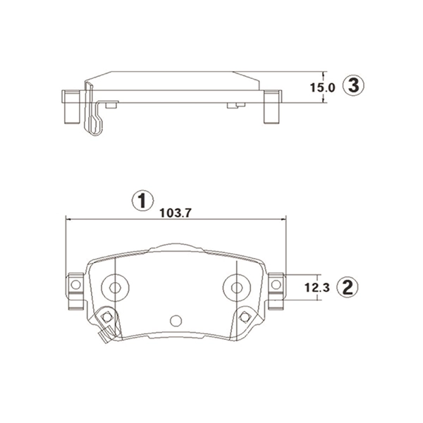Brake Pad Set, disc brake (GK1422)