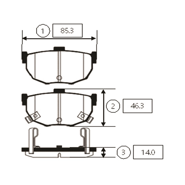 Brake Pad Set, disc brake (GK0475)