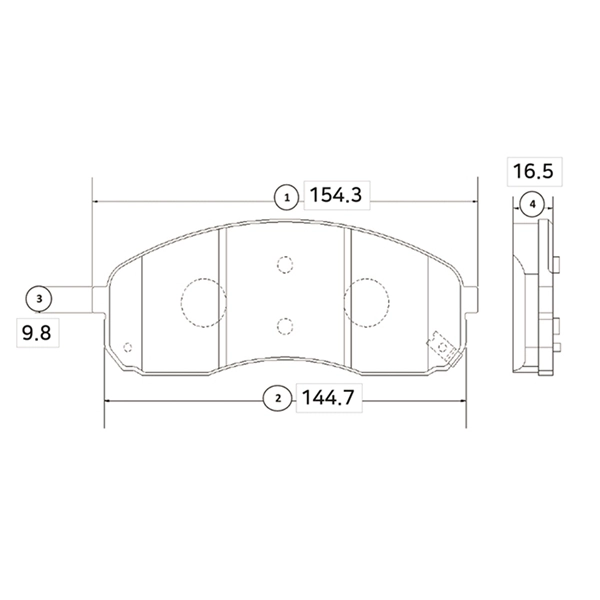 Brake Pad Set, disc brake (GK0539)