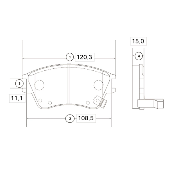 Brake Pad Set, disc brake (GK0474)