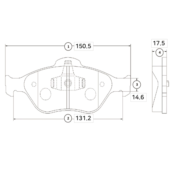 Brake Pad Set, disc brake (GK0160)