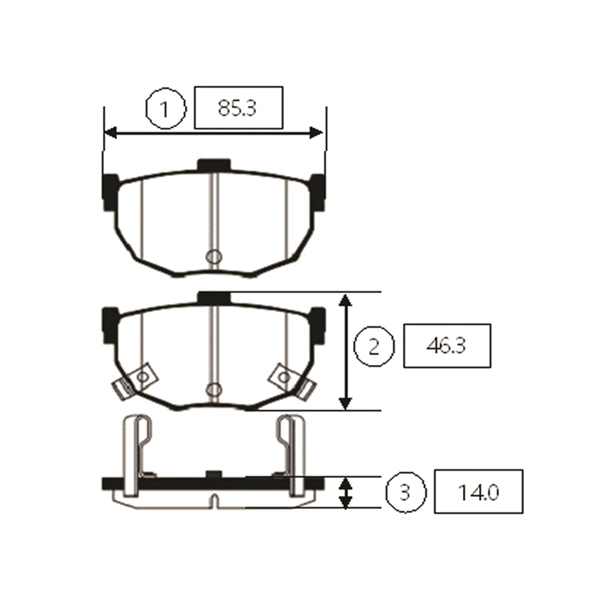 Brake Pad Set, disc brake (GK0752)