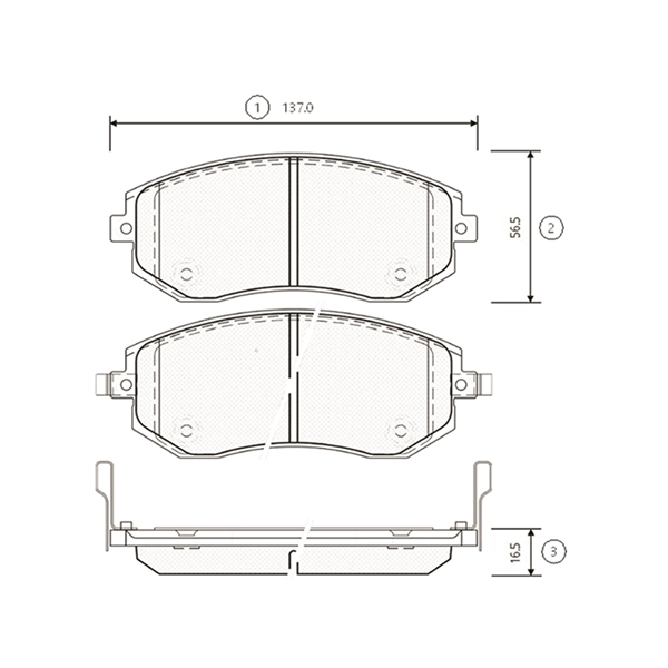 Brake Pad Set, disc brake (GK0991)