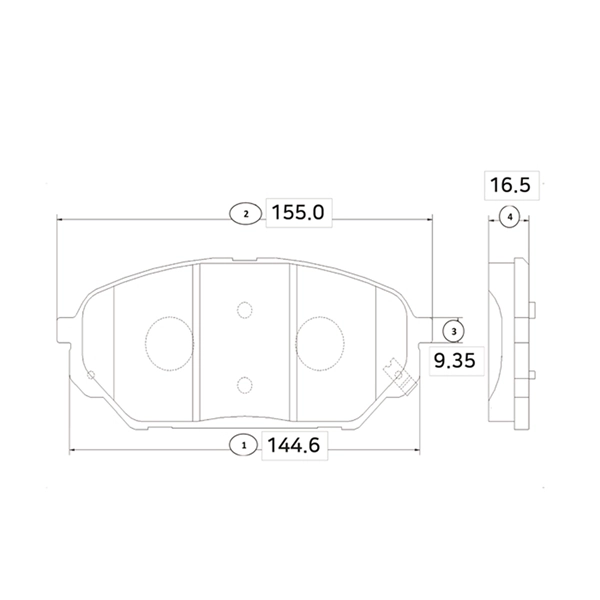 Brake Pad Set, disc brake (GK0493)