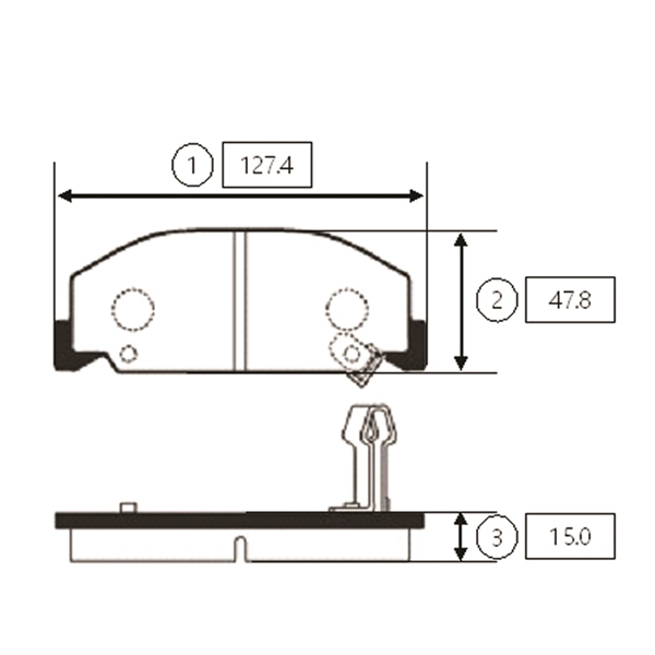 Brake Pad Set, disc brake (GK0356)