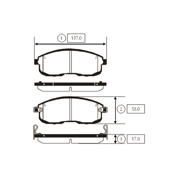 Brake Pad Set, disc brake (GK0730)