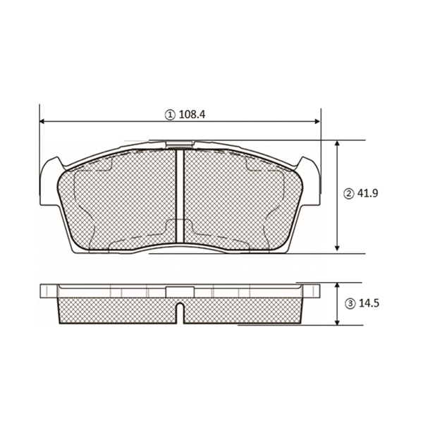 Brake Pad Set, disc brake (GK1449)
