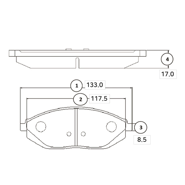 Brake Pad Set, disc brake (GK0451)