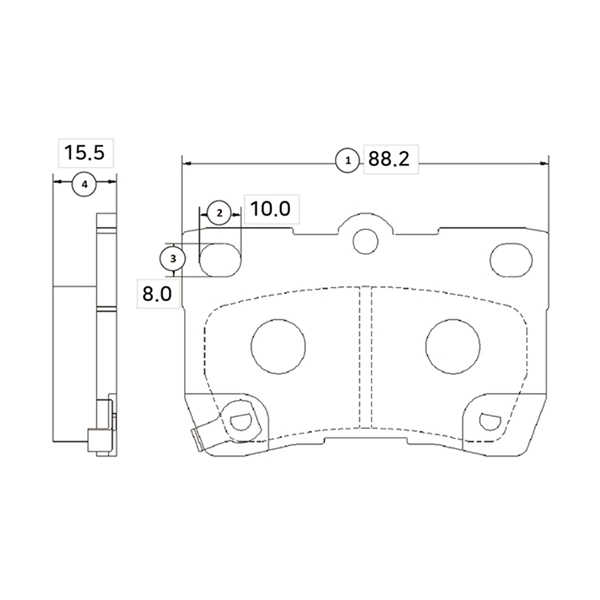 Brake Pad Set, disc brake (GK1060)