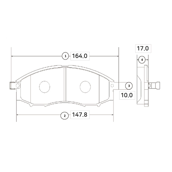 Brake Pad Set, disc brake (GK0726)