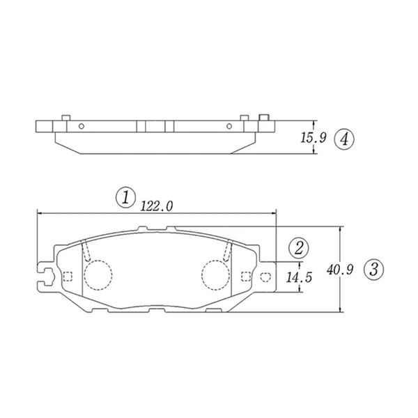 Brake Pad Set, disc brake (GK1038)