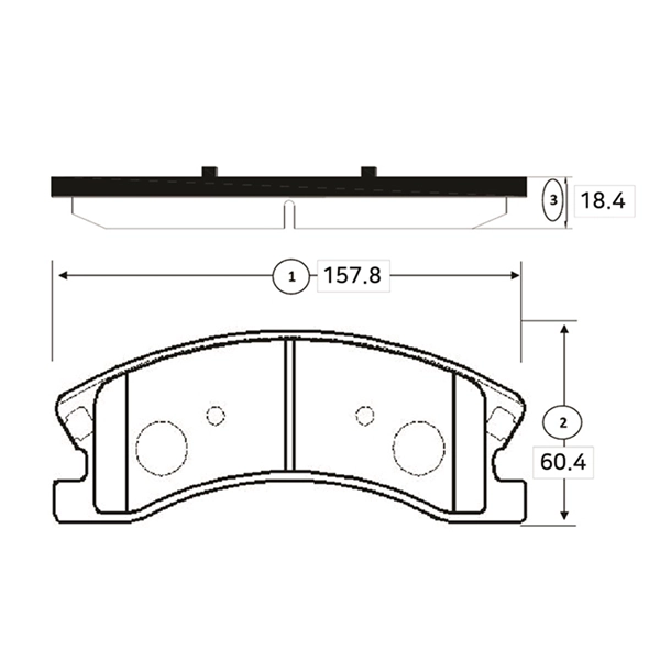 Brake Pad Set, disc brake (GK0103)