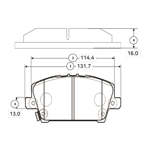 Brake Pad Set, disc brake (GK0388)