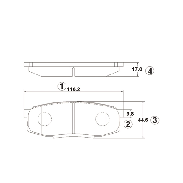 Brake Pad Set, disc brake (GK1076)