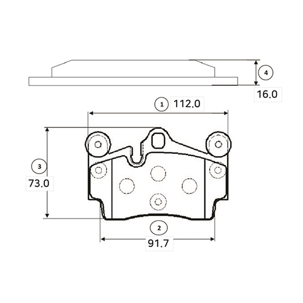 Brake Pad Set, disc brake (GK1300)