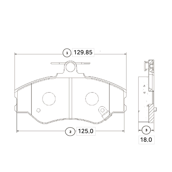 Brake Pad Set, disc brake (GK0473)