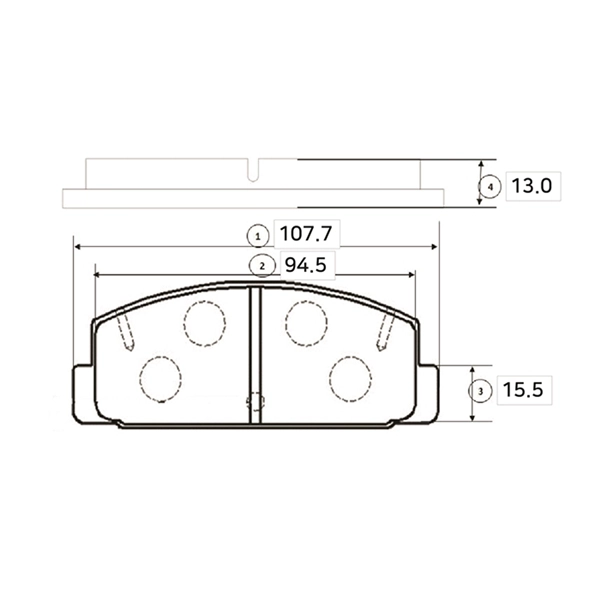 Brake Pad Set, disc brake (GK0695)