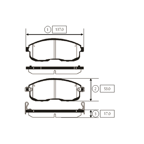 Brake Pad Set, disc brake (GK0731)