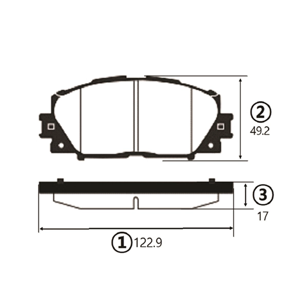 Brake Pad Set, disc brake (GK1081)