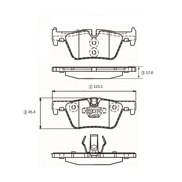 Brake Pad Set, disc brake (GK1466)