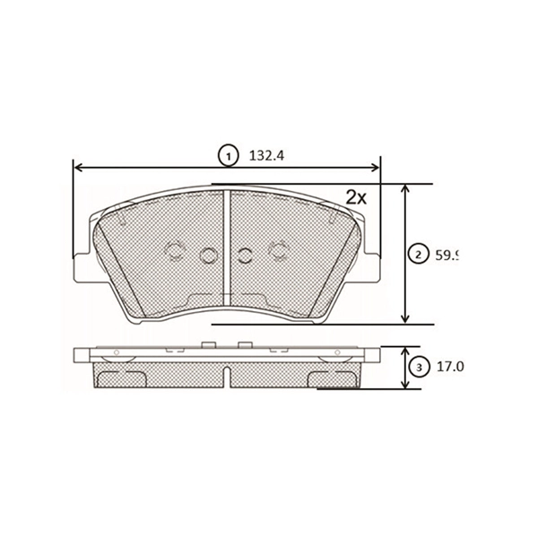 Brake Pad Set, disc brake (GK1379)