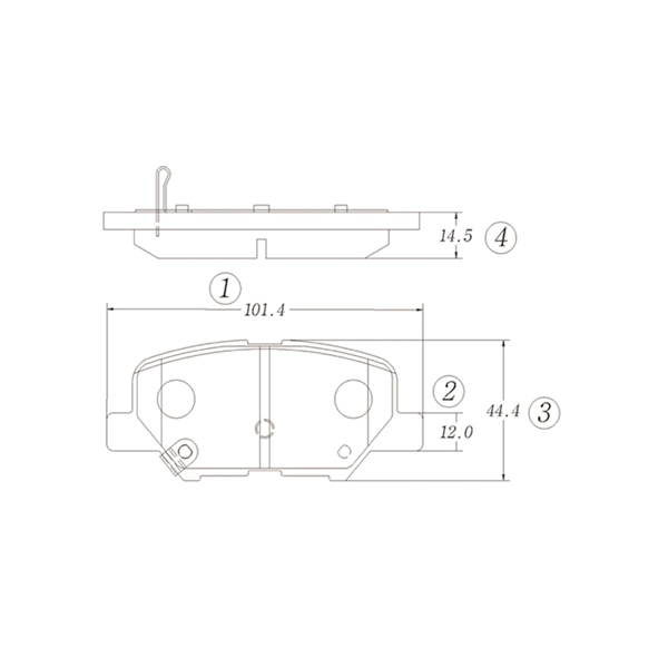 Brake Pad Set, disc brake (GK1472)