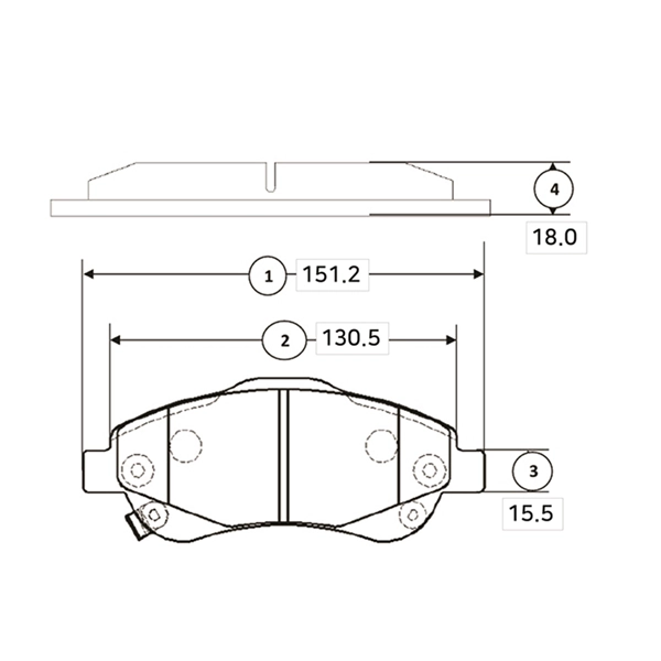 Brake Pad Set, disc brake (GK0390)